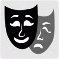 theater masks; happy and sad