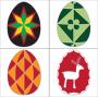 Four different Pysanky egg designs