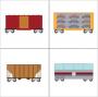 Boxcar, Car carrier, hopper and observation train cars