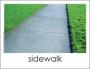 Sidewalk word card