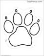 Dog paw pattern